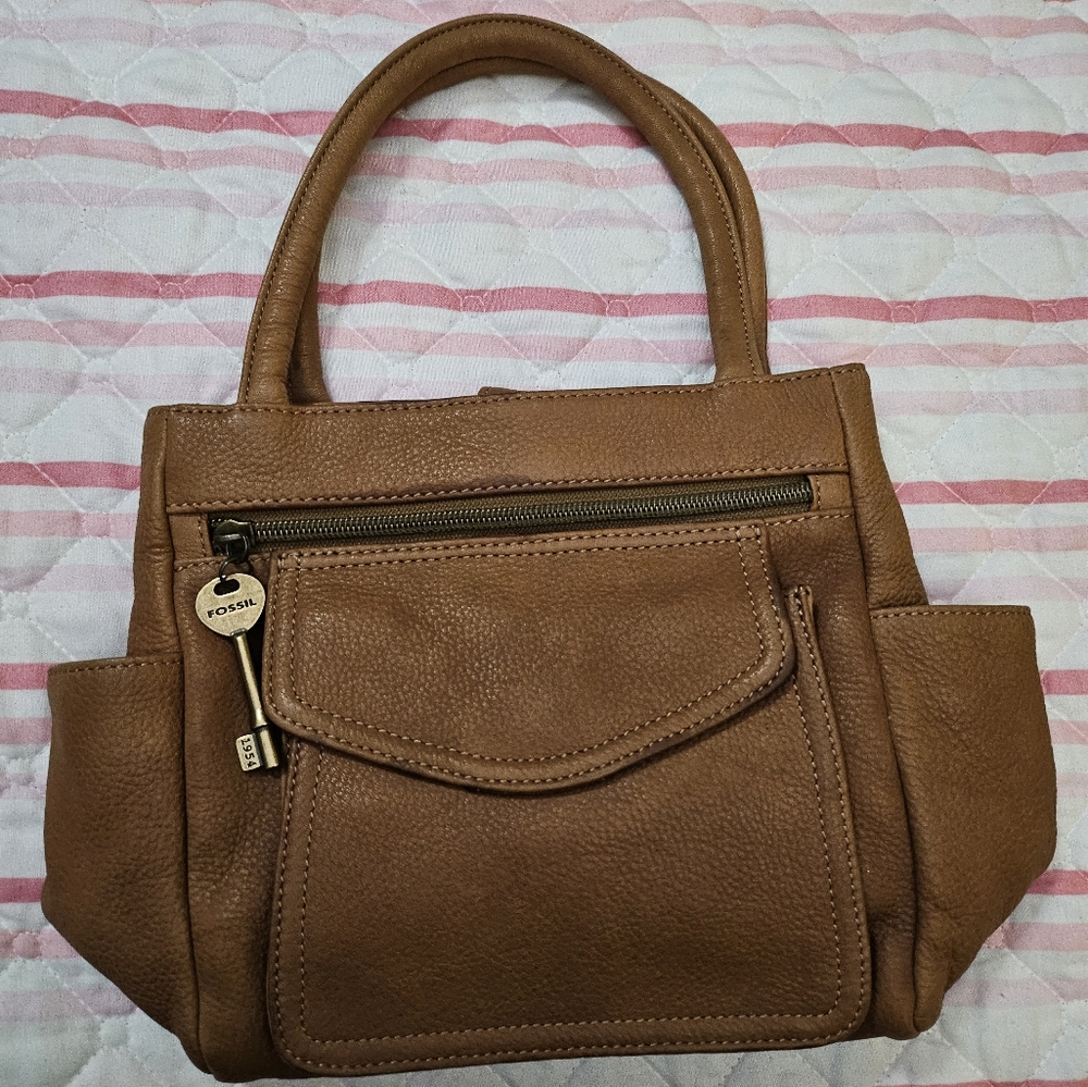 Fossil Brown Leather Bag
